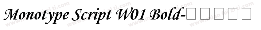 Monotype Script W01 Bold字体转换